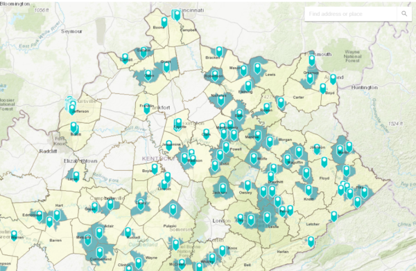 Kentucky Opportunity Zone Map Graphic