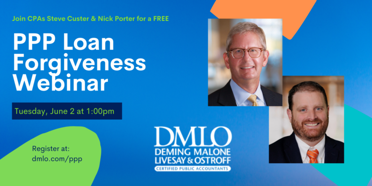 DMLO PPP Loan Forgiveness Webinar Graphic